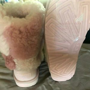 UGG Classic Short Patchwork Fluff Baby Pink Boots